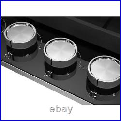 KitchenAid 30 in. 5-Burners Gas-On-Glass Cooktop In Black