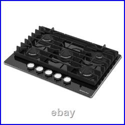 KitchenAid 30 in. 5-Burners Gas-On-Glass Cooktop In Black