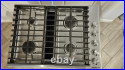 KitchenAid 30 in. Gas Downdraft Cooktop 4 Burners Stainless Steel KCGD500GSS