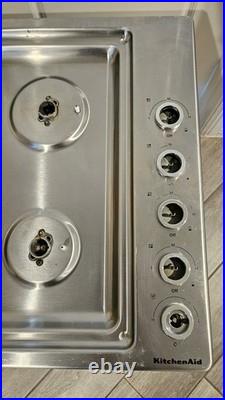 KitchenAid 30 in. Gas Downdraft Cooktop 4 Burners Stainless Steel KCGD500GSS