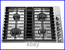 KitchenAid 30 in. Gas Downdraft Cooktop in Stainless Steel 4 Burners KCGD500GSS