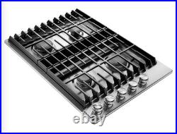 KitchenAid 30 in. Gas Downdraft Cooktop in Stainless Steel 4 Burners KCGD500GSS
