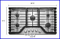 KitchenAid 36 5-Burner Gas Cooktop Stainless Steel (KCGS356ESS)