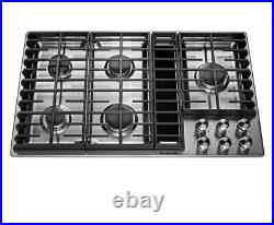 KitchenAid 36 5 Burner Gas Downdraft Cooktop Stainless Steel KCGD506GSS