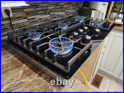 KitchenAid 36 Architect II Gas-on-Glass Built-In Range Black Cooktop, Excellent