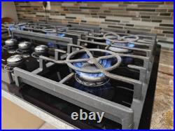 KitchenAid 36 Architect II Gas-on-Glass Built-In Range Black Cooktop, Excellent