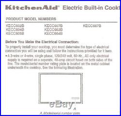 KitchenAid 36 Electric Cooktop 5 Radiant Elements Touch-Acti KECC667BBL