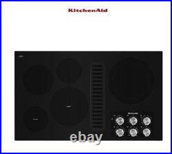 KitchenAid 36 Inch Wide Built-In Electric Cooktop with Downdraft Ventilation