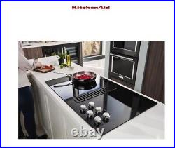 KitchenAid 36 Inch Wide Built-In Electric Cooktop with Downdraft Ventilation