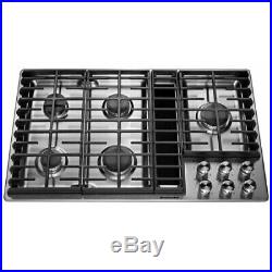 KitchenAid 36 Stainless Steel 5-Burner Gas Downdraft Cooktop