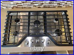 KitchenAid 36 Stainless Steel Gas Cooktop with 5 Sealed Burners KCGS356ESS00