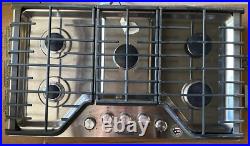 KitchenAid 36 Stainless Steel Gas Cooktop with 5 Sealed Burners KCGS356ESS00