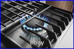 KitchenAid 36 W 5-Burner Gas Cooktop with Downdraft Exhaust Vent, KCGD506GSS, NEW
