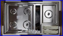 KitchenAid 36 W 5-Burner Gas Cooktop with Downdraft Exhaust Vent, KCGD506GSS, NEW
