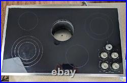 KitchenAid 36 electric downdraft radiant glass cooktop black KECD866RSS02