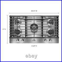 KitchenAid 36-inch 5 burners Stainless steel Gas Cooktop KCGS556ESS AS IS-NO BOX
