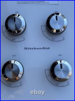 KitchenAid Gas Cooktop Schott Ceran Glass White 30 KGCC506RWW07