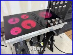 KitchenAid KCED606GSS 36 Ceramic-Glass 5 Element Electric Downdraft Cooktop