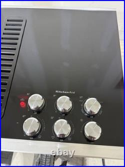 KitchenAid KCED606GSS 36 Ceramic-Glass 5 Element Electric Downdraft Cooktop