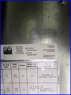 KitchenAid KCED606GSS 36 Ceramic-Glass 5 Element Electric Downdraft Cooktop