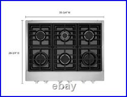 KitchenAid KCGC506JSS 36 Gas Rangetop 6 Burners WARRANTY