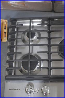 KitchenAid KCGS550ESS 30 Stainless Gas Cooktop 5 Burner NOB #25911 HL