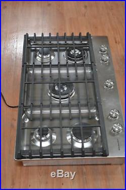 KitchenAid KCGS556ESS 36 Stainless 5-Burner Gas Cooktop NOB #25341 HL