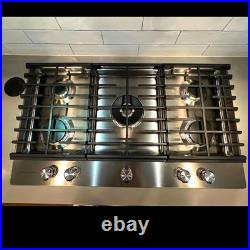 KitchenAid KCGS556ESS02 5-Burner Built-In Gas Cooktop Stainless Steel