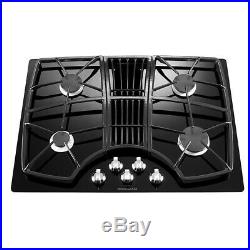KitchenAid KGCD807XBL 30 Black 4-Burner Downdraft Cooktop NOB #25338 MAD