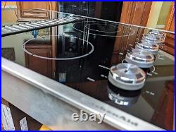 Kitchenaid 30 Black Glass Radiant Cooktop with Downdraft KECD807XSS00 TESTED