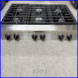 Kitchenaid Architect Series 36 Pro 6 Burner Gas Stainless Steel Cooktop