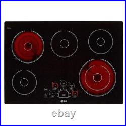 LG 30 Built-In Electric Cooktop with 5 Elements Flat Stovetop- Black LCE3010SB LG 30 Built-In Electric Cooktop with 5 Elements Flat Stovetop- Black LCE3010SB