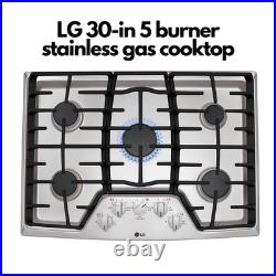 LG 30 Gas 5-Burner Stainless Steel Cooktop with 17000 BTU SuperBoilT LCG3011ST