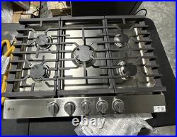 LG 30 Gas Cooktop CBGJ3023S 5 Burner Stainless Built-In UltraHeat 20K BTU