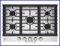 LG 30 in. Gas Cooktop in Stainless Steel with 5 Burners EasyClean CBGJ3023S