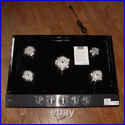 LG Built-In Gas Cooktop with 5 Burners Stainless Steel Black 30 CBGJ3023D