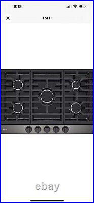 LG CBGJ3023D 30 Built-In Gas Cooktop with 5 Burners Easy Clean Black Stainless