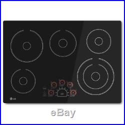 LG Electronics 30 in. Smooth Surface Electric Cooktop in Black with 5 Elements