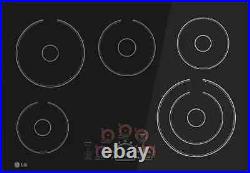 LG LCE3010SB 30 Built-In Electric Cooktop with 5 Elements & Warming Zone Black