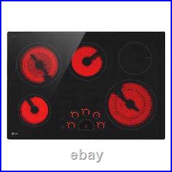 LG LCE3010SB 30 Built-In Electric Cooktop with 5 Elements & Warming Zone Black