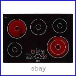 LG LCE3010SB 30-in 5 Elements Smooth Surface (Radiant) Black Electric Cooktop