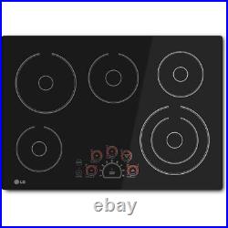 LG LCE3010SB 30-in 5 Elements Smooth Surface (Radiant) Black Electric Cooktop