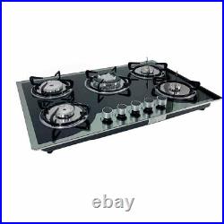 LPG/NG Gas Cooktop Natural Gas Propane Cooktops with 5 Burners 30Inch High Power