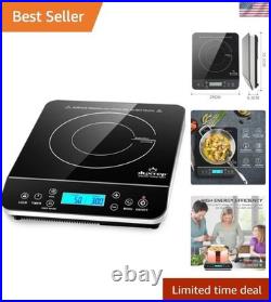 Luxury Portable Induction Cooktop 1800W with LCD Touch Control Silver Elegance