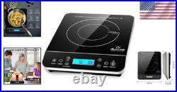 Luxury Portable Induction Cooktop 1800W with LCD Touch Control Silver Elegance