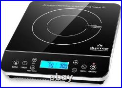 Luxury Portable Induction Cooktop 1800W with LCD Touch Control Silver Elegance