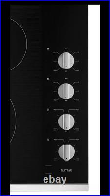 MAYTAG 30'' Wide 4-Element Electric Radiant Cooktop with Dual Element, MEC8830HS
