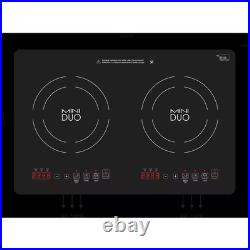 MD-2B 20 In. Mini Duo Dual Element Black Induction Glass-Ceramic Cooktop 1750W 8