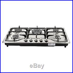 METAWELL 30 Stainless Steel 5 Burner Built-in Stoves Natural Gas Hob Cooktops