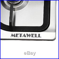 METAWELL 30 Stainless Steel 5 Burner Built-in Stoves Natural Gas+Hob Cooktops